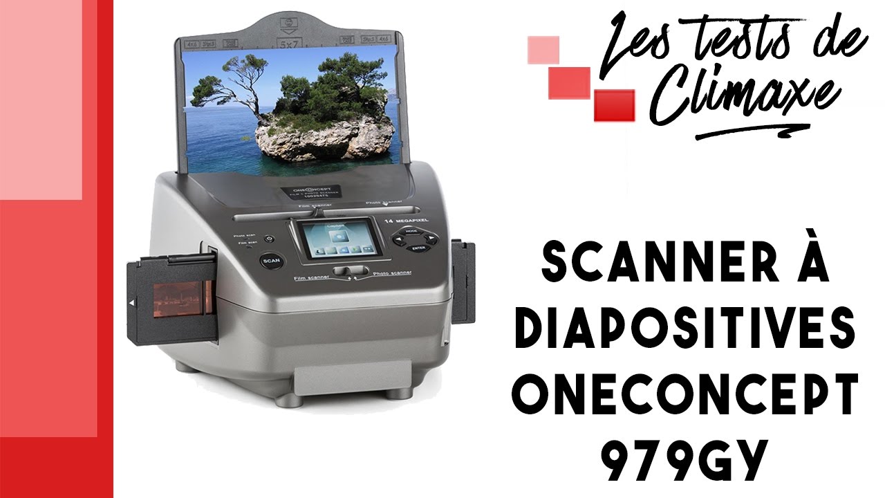 Test d'un scanner à diapositives (diapos) OneConcept 979GY