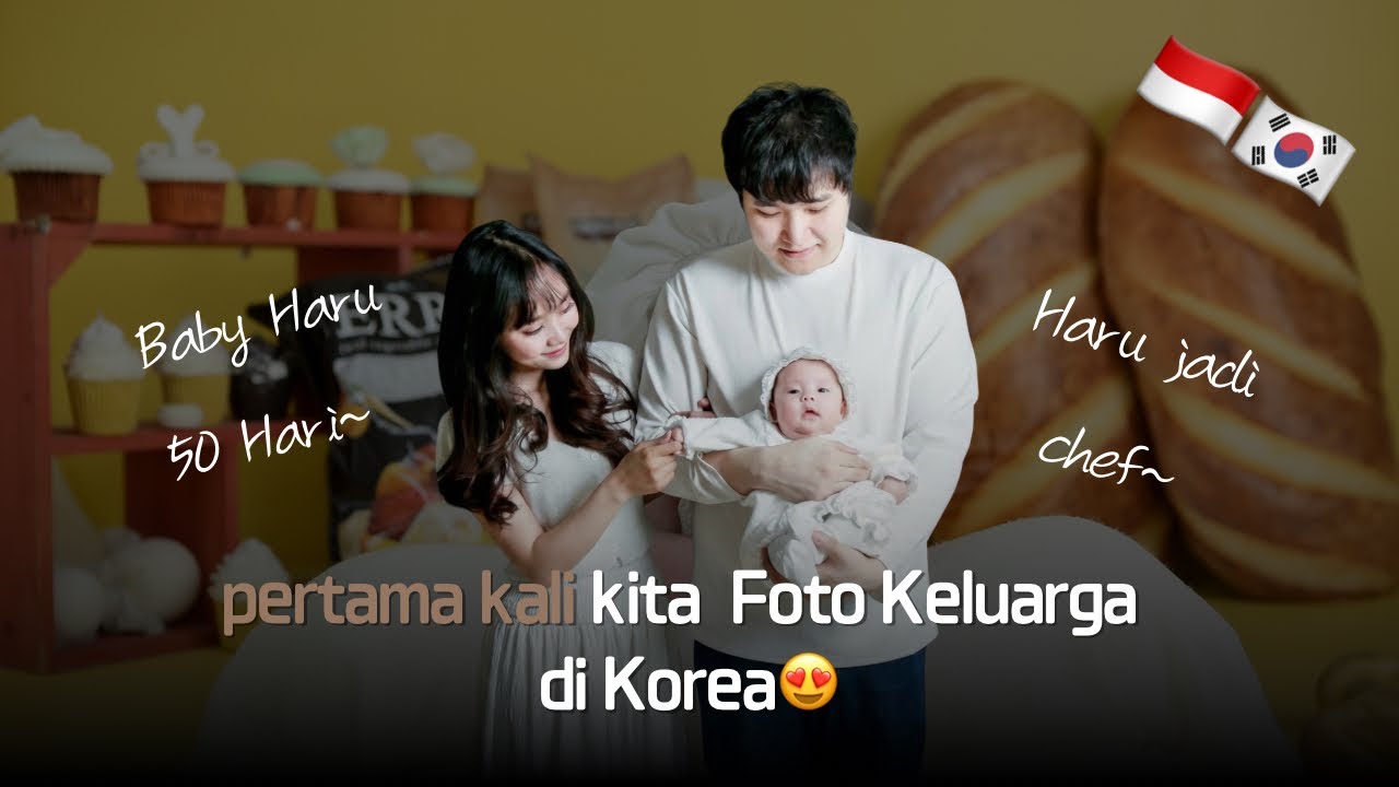 First Family Photoshoot di Korea 🇰🇷 | Baby Haru 50 Days