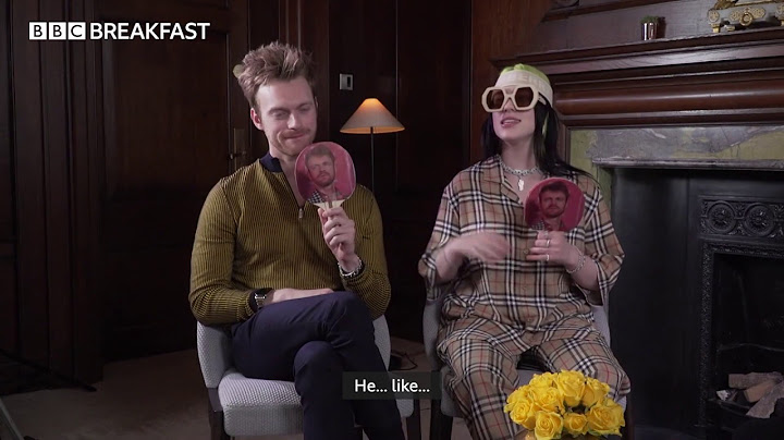 Billie Eilish and Finneas battle each other in the BBC Breakfast paddle game