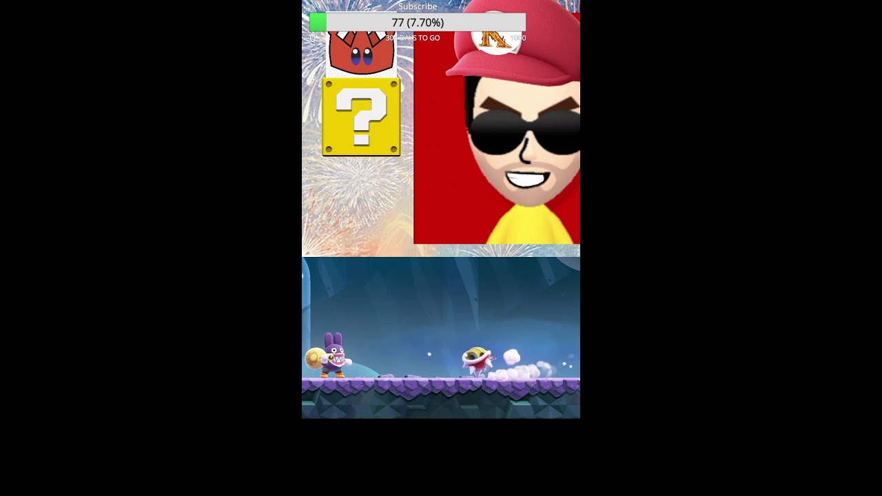 Trying to beat Mario wonder use 2 players at once part 3 (Portrait)