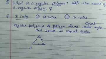 What is a regular polygon state the name of a regular polygon