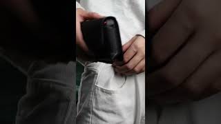 XL black premium leather belt holster for large phones in the #UBPro #GalaxyZFold4 #leatherholster