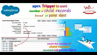 Apex trigger to get count of child records in parent object based on custom field in Salesforce