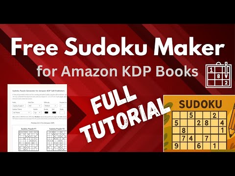 Sudoku Puzzle Maker for Amazon KDP | Design Custom Sudoku with Solutions