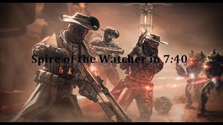 Destiny 2  Spire of the Watcher  Speedrun WR 7:40