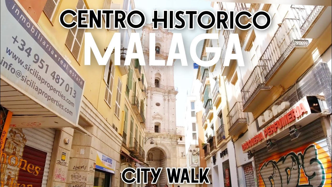 A Walk Around Historical Malaga Spain 🇪🇸 Centro Historico Old Town