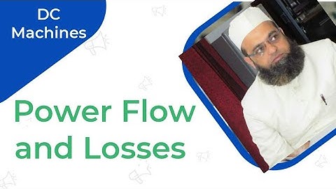 Power Flow and Losses in DC Machines
