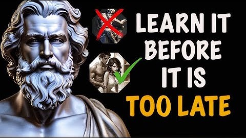 8 Stoic Life Lessons MEN learn TOO late in life | Stoicism