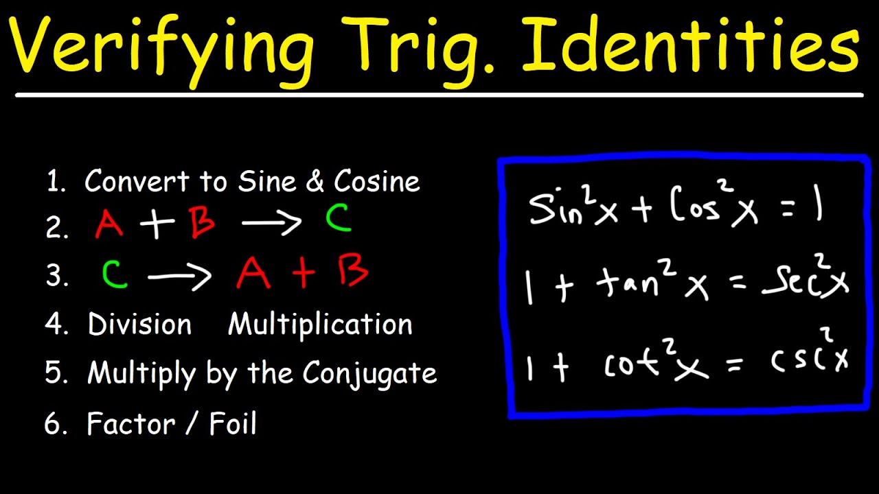 Verifying Trigonometric Identities Worksheet With Answers Pdf