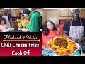 HUSBAND & WIFE CHILI CHEESE FRIES COOK OFF | KIDS BE THE JUDGE