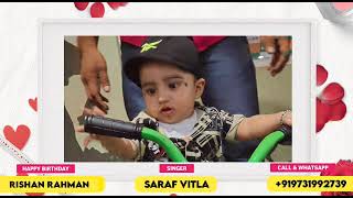 Happy Birthday Rishan Wishes Song Singer Saraf Vitla Order Whatsapp 919731992739