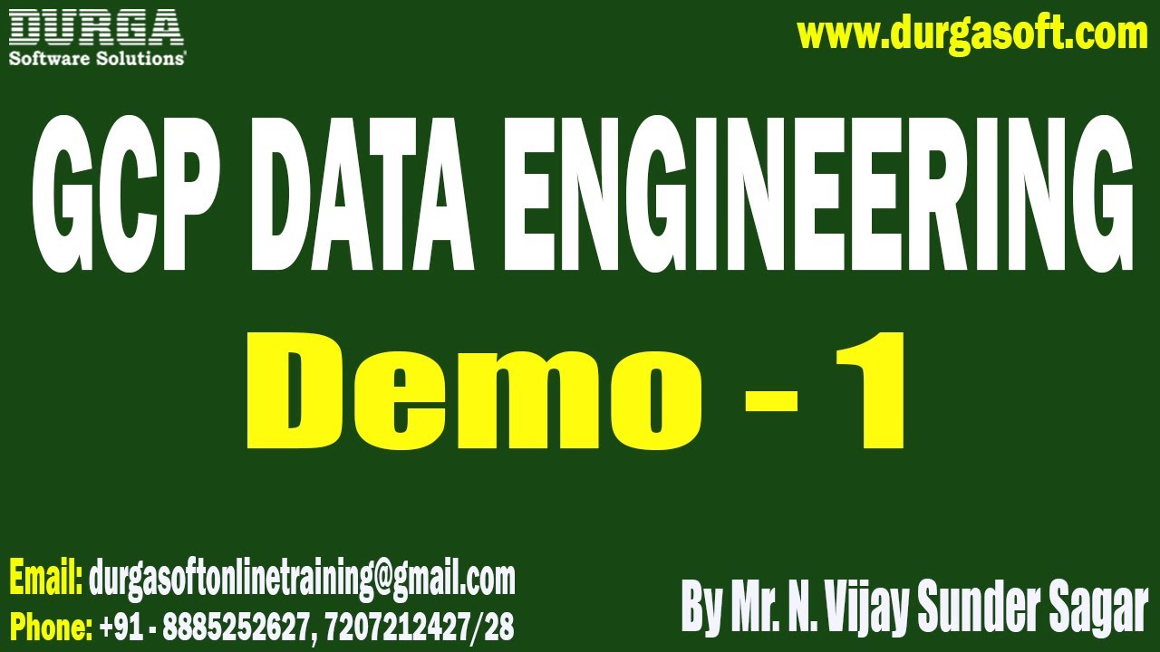 GCP DATA ENGINEERING tutorials || Demo - 1 || by Mr. N. Vijay Sunder Sagar On 02-02-2026 @4PM (IST)