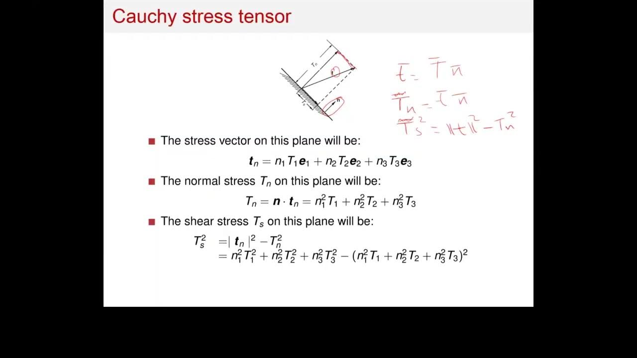 Continuum mechanics lecture 3 2 cauchy stress tensor youtube