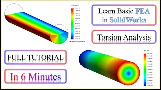 Torsion Analysis on Circular Shaft in SolidWorks | Siddharth Rami