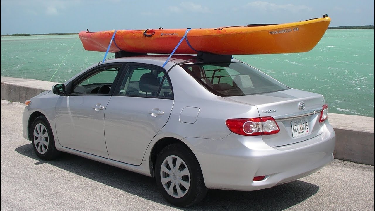 Rental or Small Car Kayak Transport Challenge - YouTube