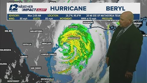 Hurricane Beryl moving toward landfall as category 1 storm