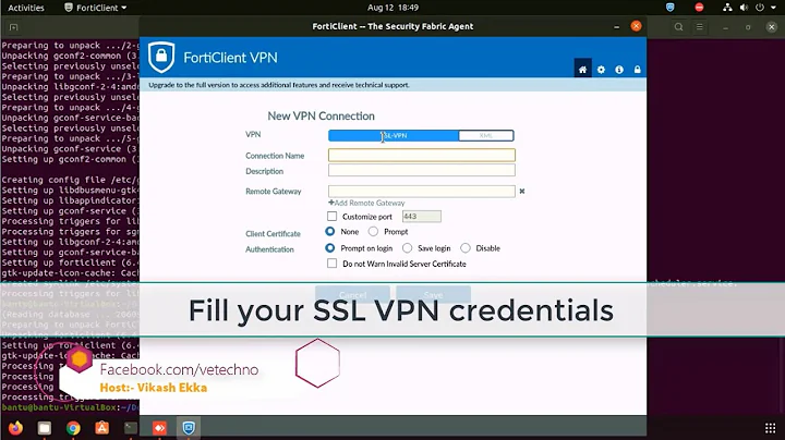 Download and install Forticlient VPN on Ubuntu 18.04 from official site | veTechno