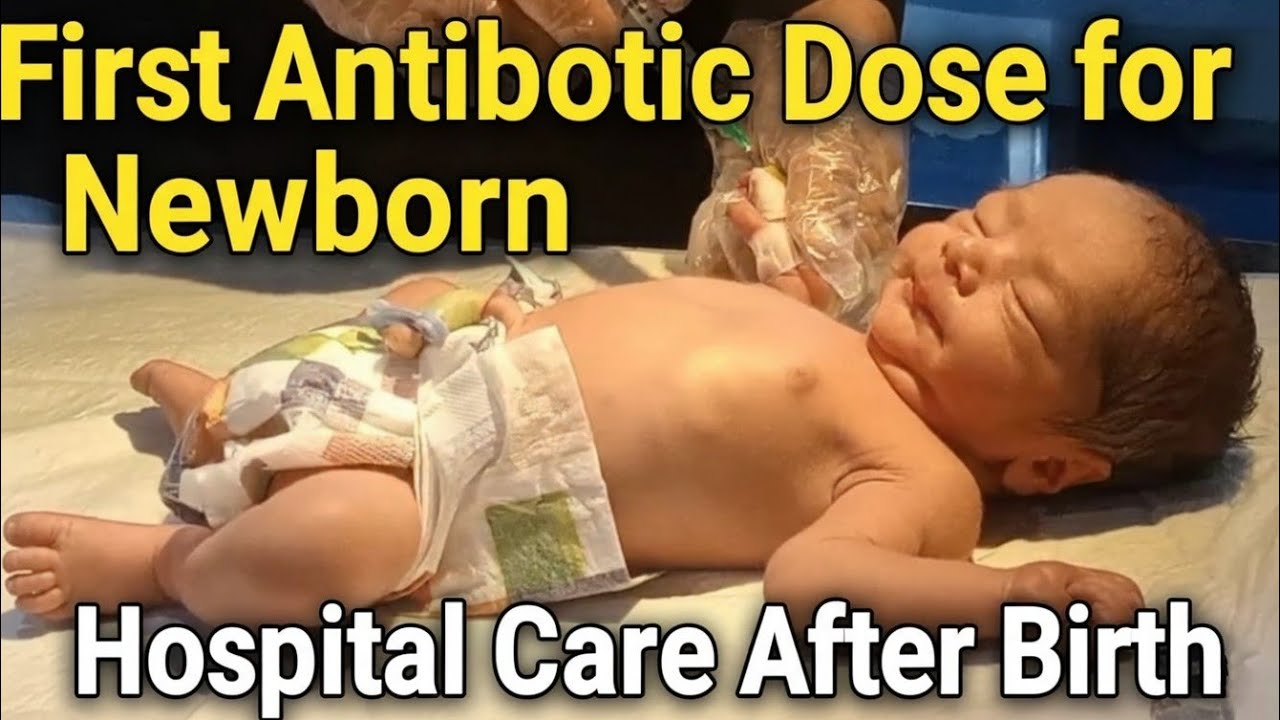 Newborn baby receiving first medical 💖