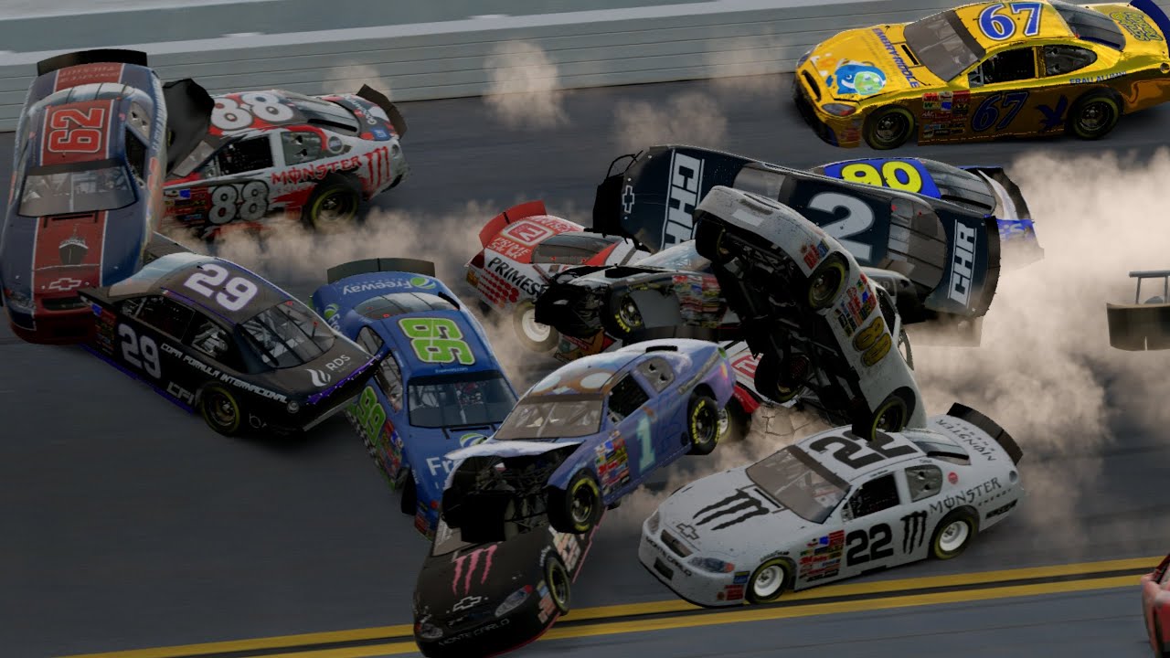 How The LARGEST CRASH In NASCAR Sim Racing HISTORY Happened - YouTube