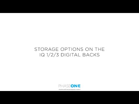 Support | Storage Options on the IQ1/2/3 | Phase One