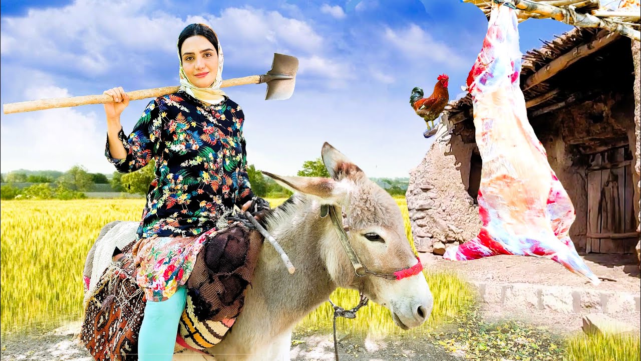 Village Lifestyle Iran: Amazing Cooking & Donkey Riding & Tandoori Bread