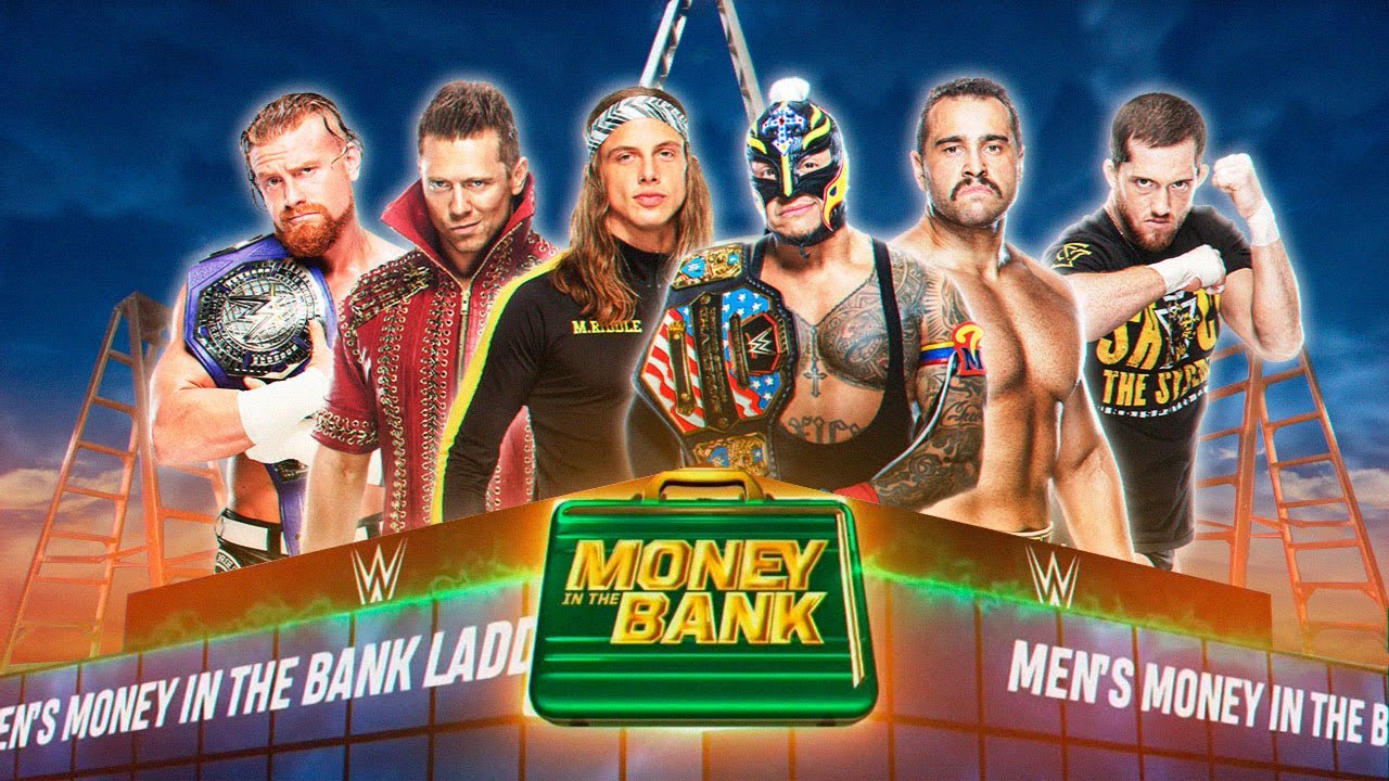 WWE MONEY IN THE BANK 2020 MITB LADDER MATCH CARD REMAKE PSD & PARTES