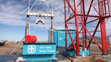 Hazardous Container Drop Testing in Slow Motion at Sandia’s 185’ Drop Tower