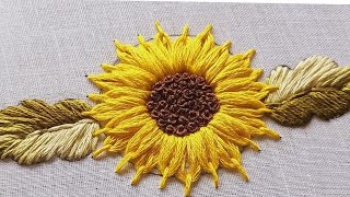 Splendid flower embroidery design/Easy flower embroidery tutorial