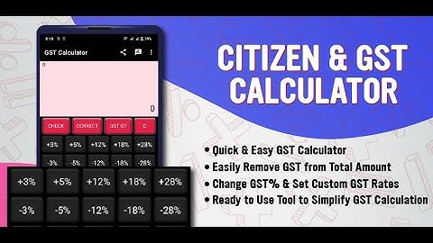 Citizen & GST Calculator App Pro video