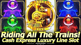Riding All the Trains in Cash Express Luxury Line Slot, Buffalo and TimberWolf with Triple Up! screenshot 5