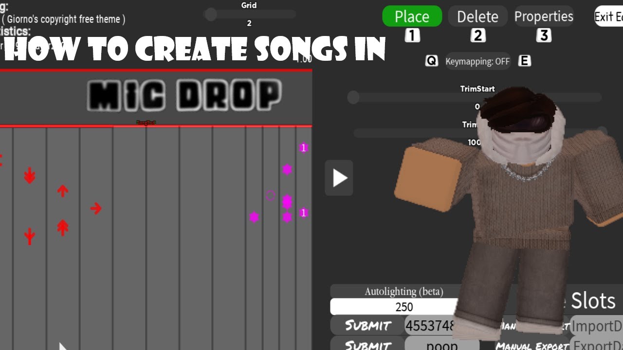 How to make songs in MIC DROP! (ROBLOX FNF) YouTube