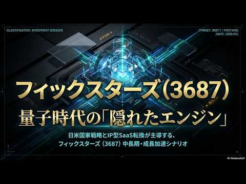【フィックスターズ(3687)】プロ機関投資家が分析！日米・量子国家戦略とSaaS転換の成長シナリオ＆今後の投資戦略