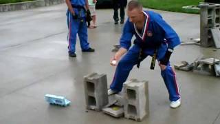 Breaking Wet Bricks and Special Egg Break at end (Tony BrickSlayer Perenchio)