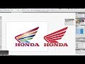 Logo Create by Pen Tool in Illustrator - HONDA