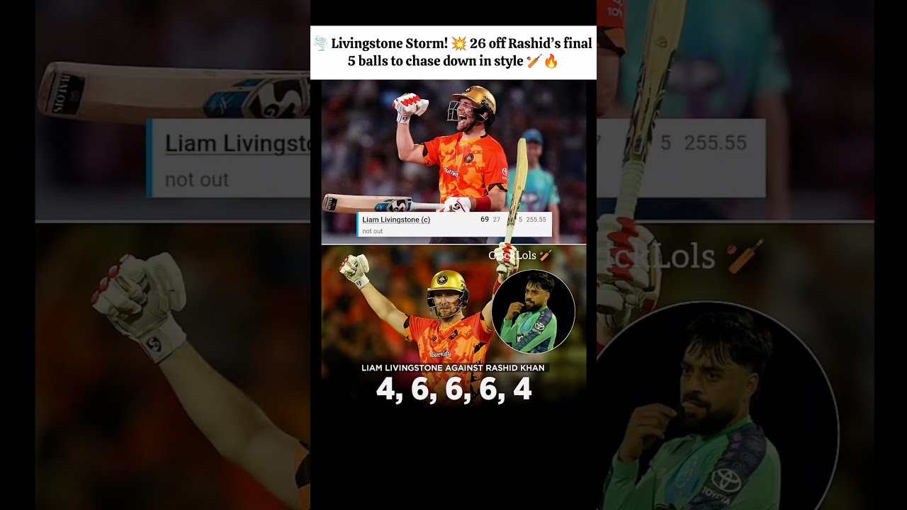 Livingstone Smashes 26 Off Rashid S Last 5 Balls Shorts