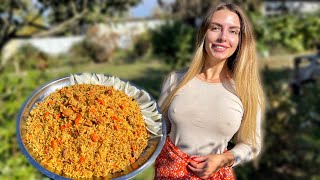 Cooking Pilaf in Village l Outdoor Cooking ASMR