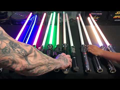 My entire neopixel lightsaber collection hasbro black/force fx ccsabers artsabers imperial ws lgt