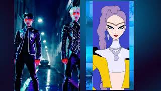 KPop Demon Hunters. To relax, I learn to draw, fan art Netflix. Huntrix. Viral Dance. AI