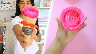 Como hacer Flores de papel Fáciles🌸 utilizando un vaso de cartón💙 #Margari