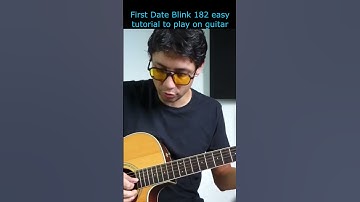 First Date Blink 182 easy tutorial to play on guitar #shorts