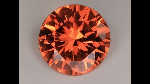 Round Brilliant Malaya Garnet 3.47 Carats