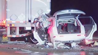 Driver Rescued After Collision With Semi-Trailer on 210 Freeway in Irwindale