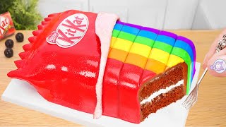 Amazing KITKAT Cake | Satisfying Miniature KitKat Chocolate Cake Decorating | Rainbow KitKat Cake