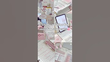 Study routine for muslim students🌸💖 #studymotivation #study #muslim #islamic #studentlife #fyp