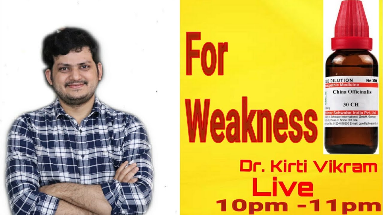 China for Weakness | Dr.Kirti Vikram Singh LIVE CLINIC