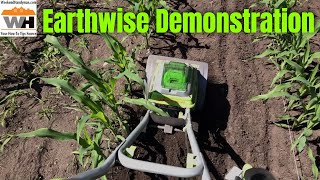 Demonstration Of Earthwise 40V Cordless Tiller Cultivator For Small and Medium Sized Gardens
