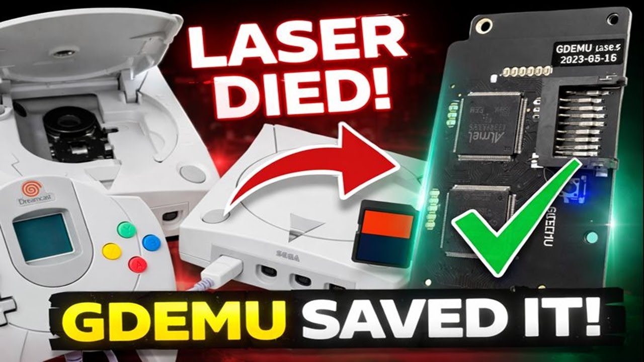 Sega Dreamcast Laser Died?? GDEMU Install, Setup SD Card Guide, Multi Disc Swapping, OpenMenu Demo!!