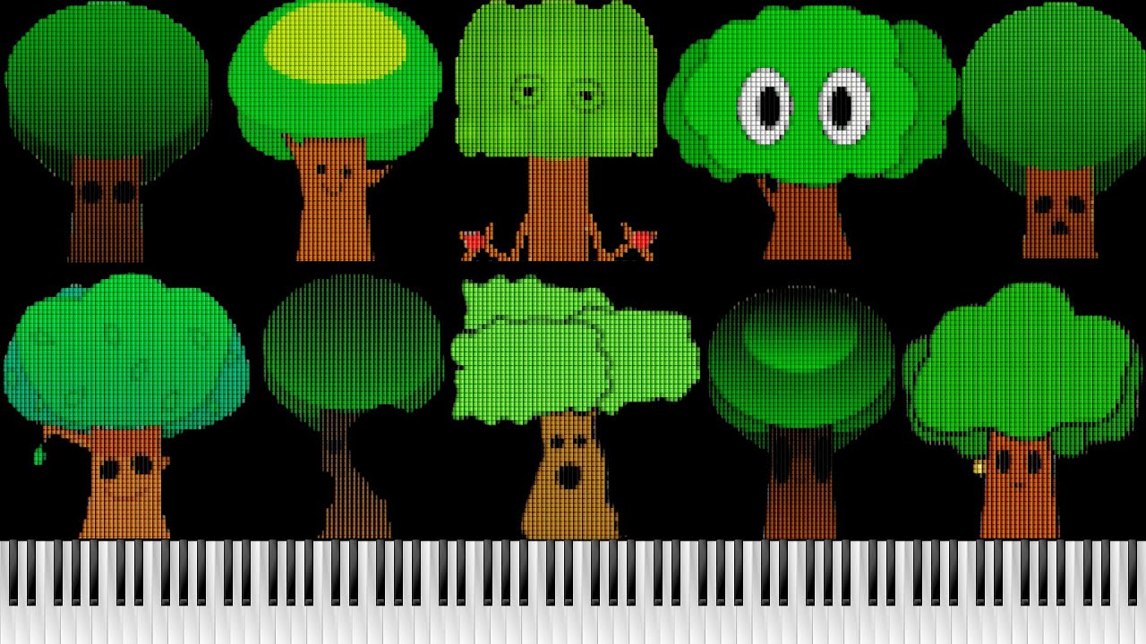 Mr. Tree Evolves! 🌳 Sprunki 40 Stages | Piano Waterfall + MIDI Art Animation 