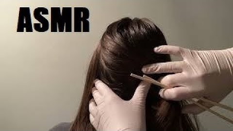 ASMR | Scalp Inspection With Latex Gloves & Chop Sticks | No Talking |