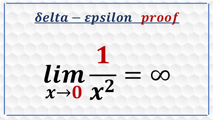 Delta-Epsilon proof of Infinite limit